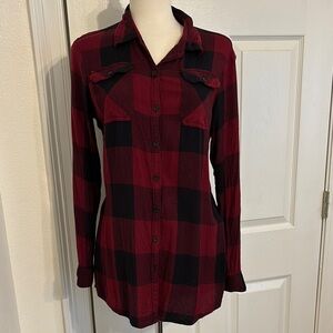 Harley Davidson Plaid Top/Tunic GUC  size L
